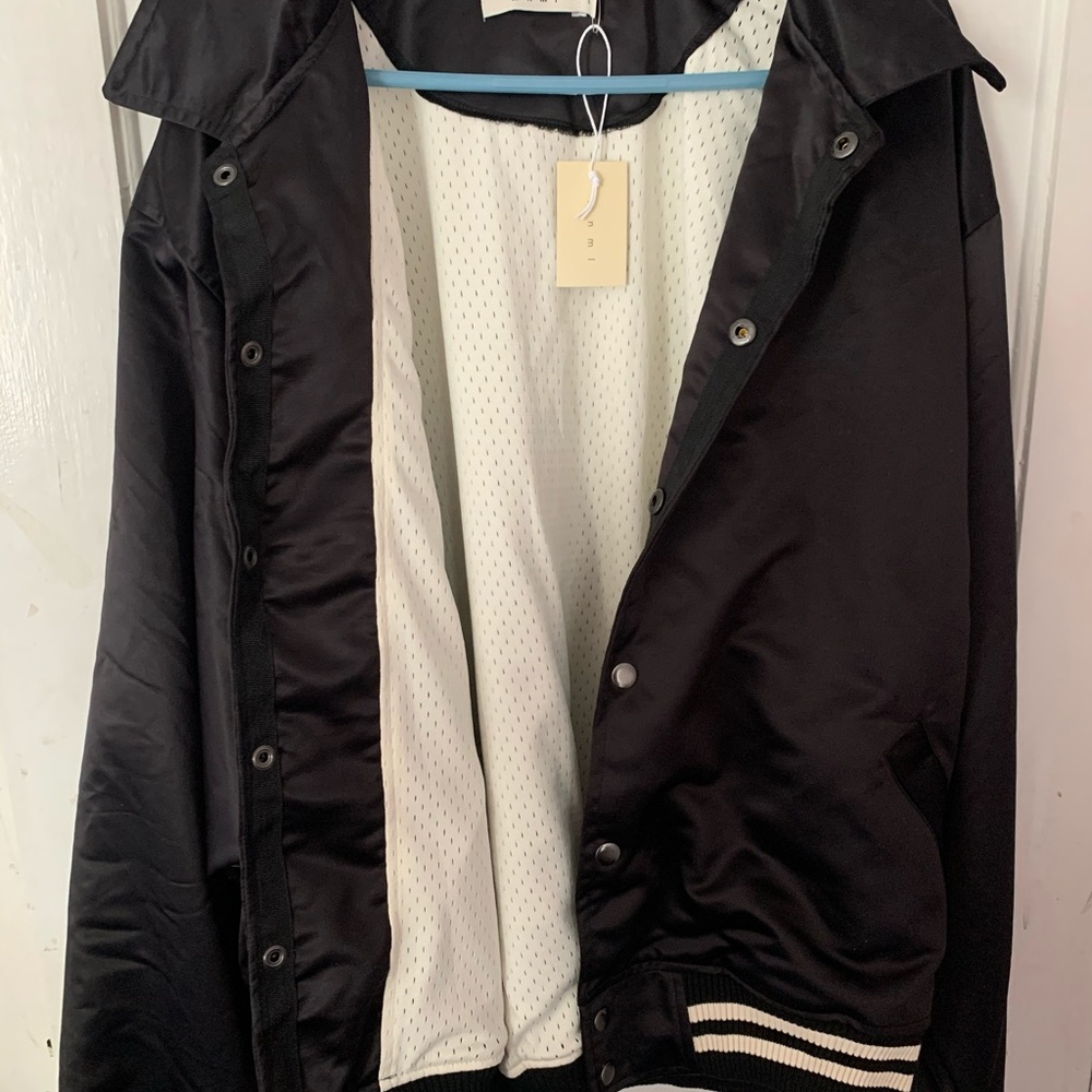 MNML Satin Baseball Coach Jacket XL - Picture 2 of 5